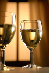 Two Glasses White Wine