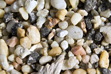 A collections of different size, sape and color stones.