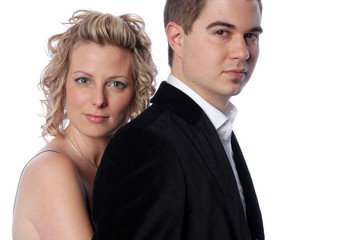 Happy couple showing affection