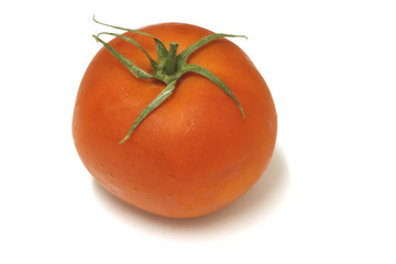 Fresh tomato on a white background