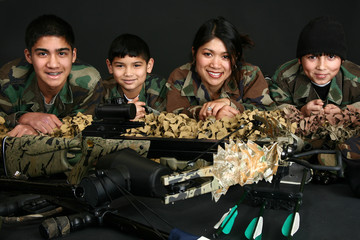 Filipino Family in Camo