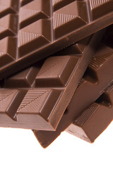 chocolate isolated on the white background