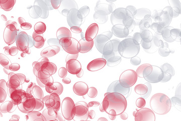 A graphic of red and white blood cells