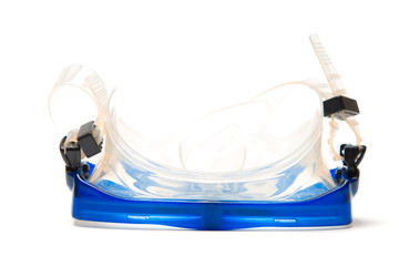 An isolated shot of goggles for snorkeling