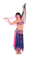 bellydance woman on white