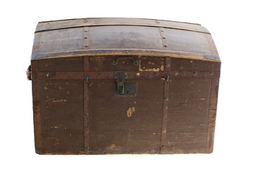 Old vintage wooden chest