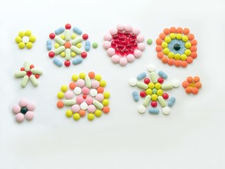 multicolor tabs in attractive patterns