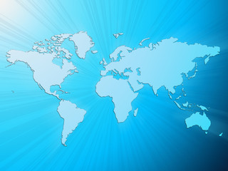 Lightblue Globe World Map