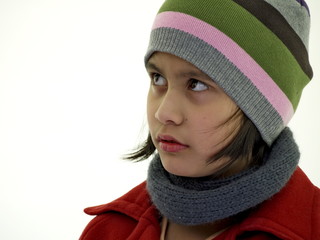 mädchen im winterkleidung 