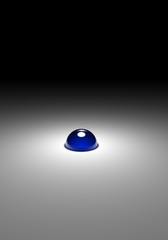 Blue Button illustration. 3D rendered work