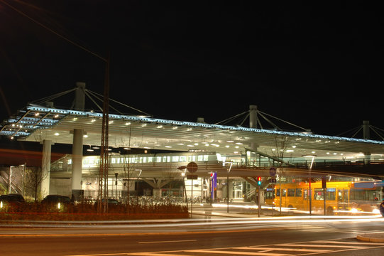 Train station by night