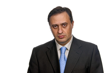 Business man isolated over a white background