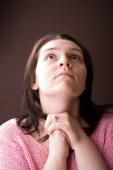 Young woman praying