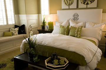 Modern luxury home bedroom.