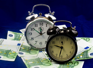 Alarm clocks on euros