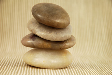 Fototapeta na wymiar Stones balanced on top of each other.