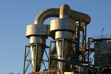 Cone features and pipes in factory