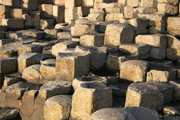 Detail of the Giant's Causeway, Antrim, Northern Ireland