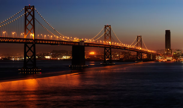 A high-resolution stitched image of Bay Bridge 