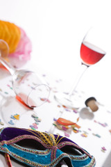 party is over, isolated against white background