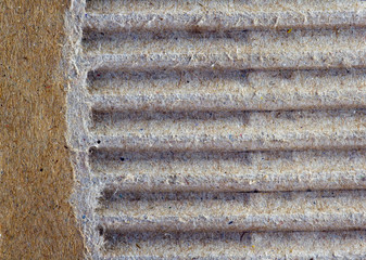 Close-up of a torn cardboard sheet