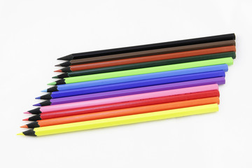Fototapeta premium color pencil on white