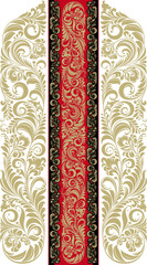 Floral pattern in the traditional Russian style.