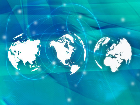 world map technology-style