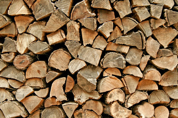 Pile of chopped fire-wood