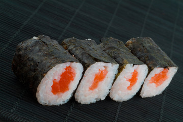 Sushi  set. shot on black