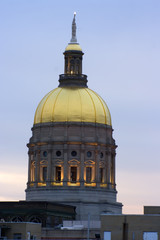 Atlanta, Georgia - State Capitol at sunset.