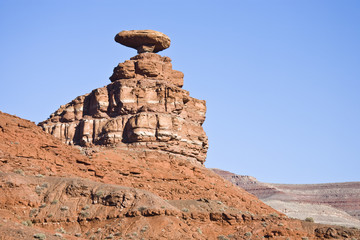 Mexican Hat Rock - uniquely sombrero-shaped rock