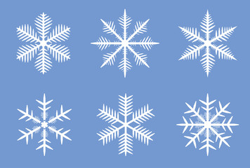 Set of beautiful snowflakes.