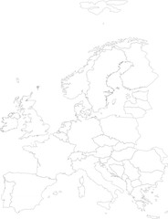 Carte de l'europe