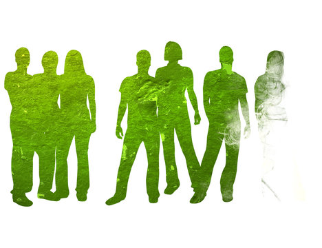 textures style of people silhouettes 
