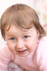 on photo small girl with pleasing person