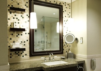 Modern bathroom in a hotel or luxury condo