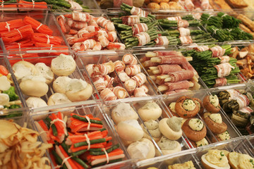 frozen stuffed food in assortment
