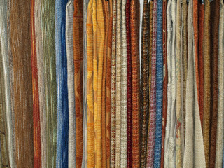  Various textile production, fabric swatches