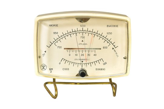 Household aneroid barometer hygrometer thermometer.