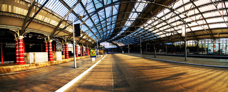 An Empty European Train Station