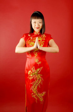 Woman with Chinese Dress