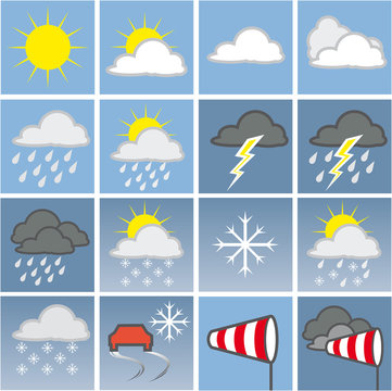 Wettersymbole-farbig