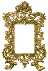 Decorative brass frame covered patina. 