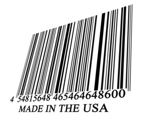Barcode on solid white background