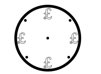 A Time is money conceptual illustration of a clock