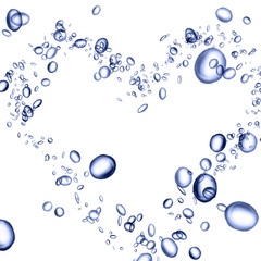 Heart shaped air bubbles