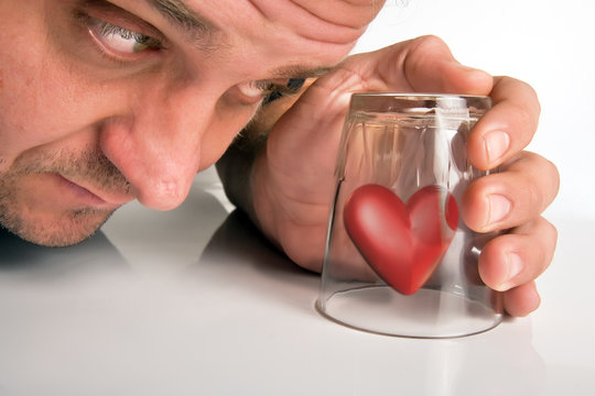 corazon en vaso