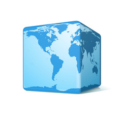 Plan&egrave;te terre cubique