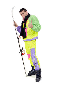 Skieur  debout en monoski